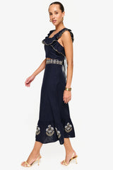 Ayan Skirt - Navy Bottoms - Skirts Rosewater House