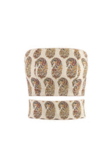 Termeh Jahan Top - Ivory Paisley Tops - Bustier & Embroidered Rosewater House