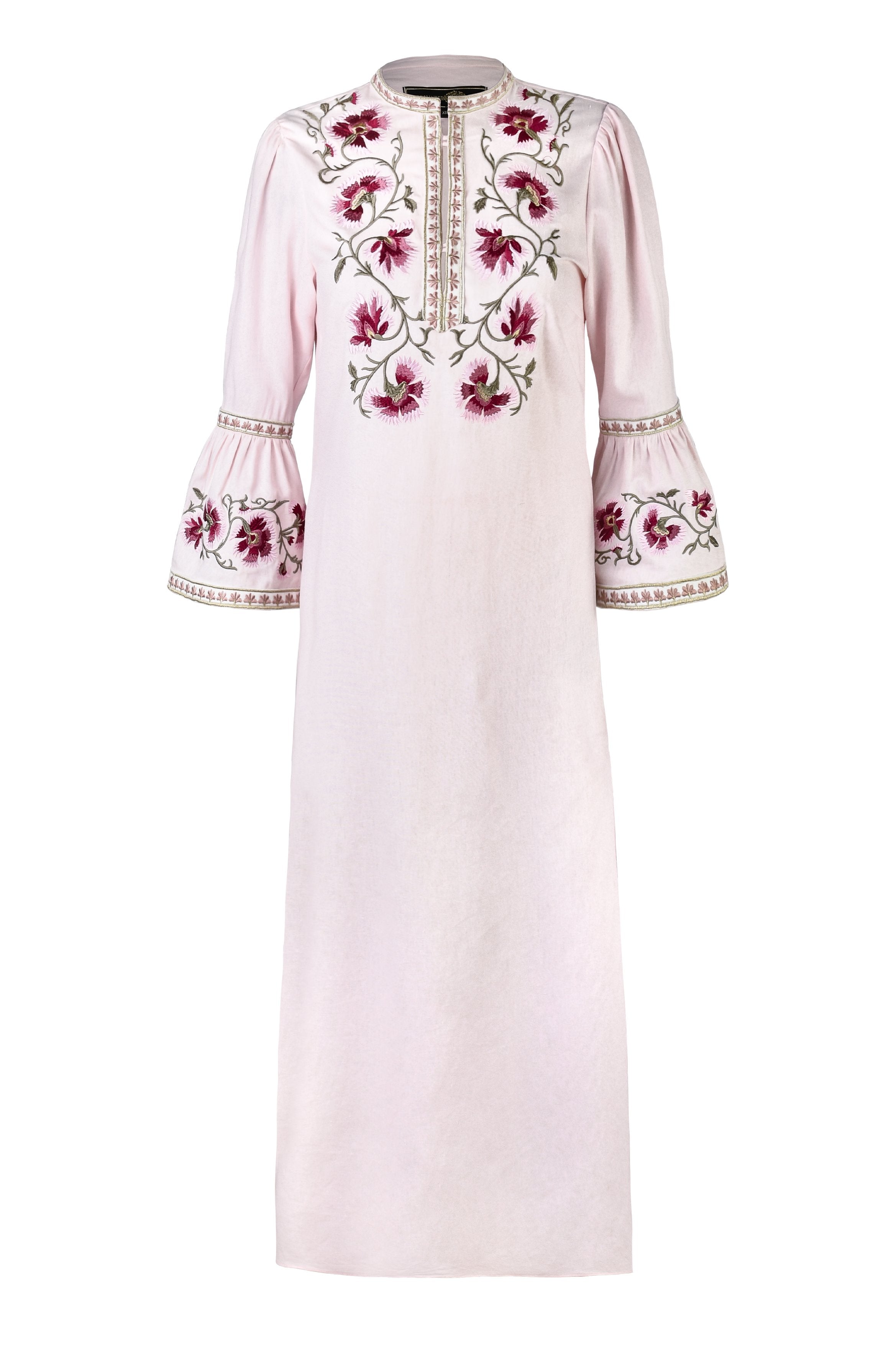 Lola Kaftan - Lola Embroidered Pink & Pink Dresses - Kaftans & Casuals Rosewater House