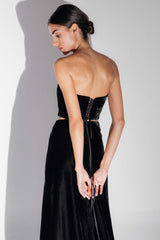 Rosa Embellished Bustier - Black Tops - Bustier & Embroidered Rosewater House
