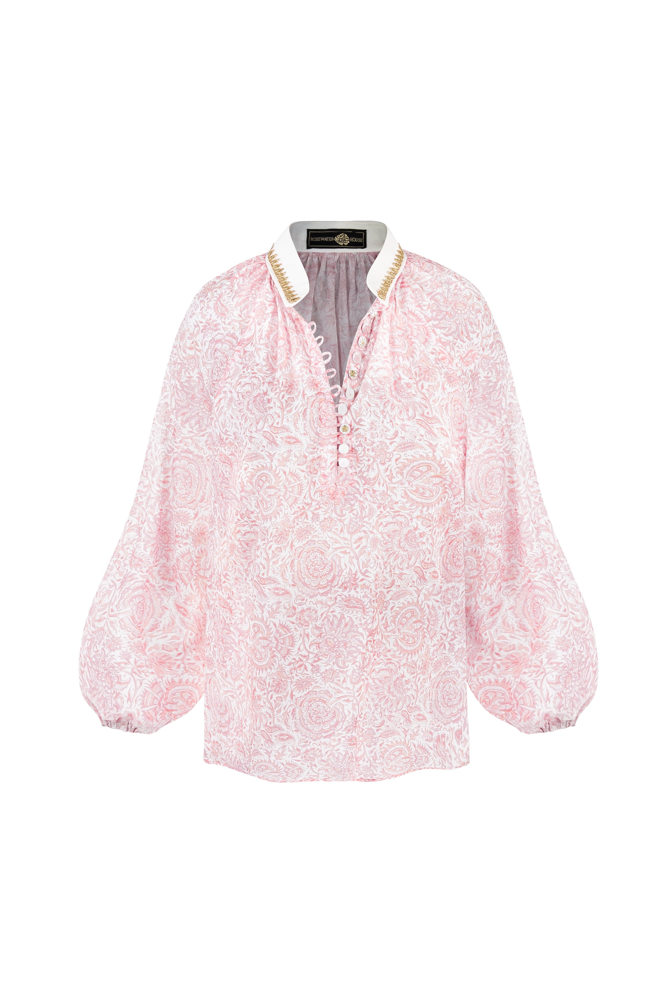 Golab Blouse - Pink Iris Tops - Blouse Rosewater House