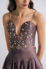 Jasmine Bustier and Yass Skirt - Violet Dresses - Formal Rosewater House