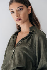 Golab Blouse - Khaki (Limited Edition) Tops - Blouse Rosewater House