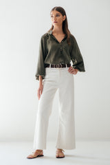 Golab Blouse - Khaki (Limited Edition) Tops - Blouse Rosewater House