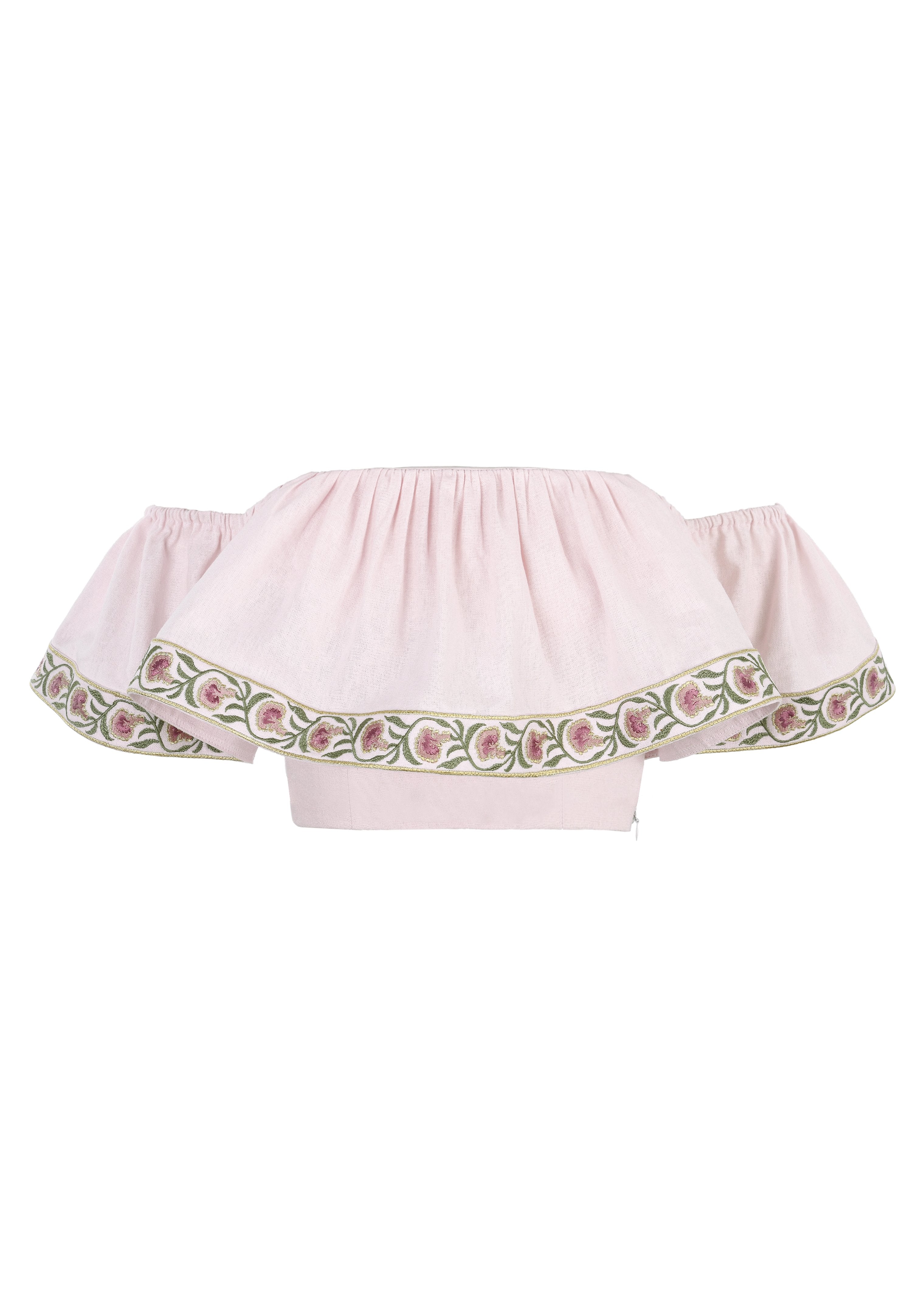 Carnation Off the Shoulder Top - Pink & Pink Tops - Bustier & Embroidered Rosewater House