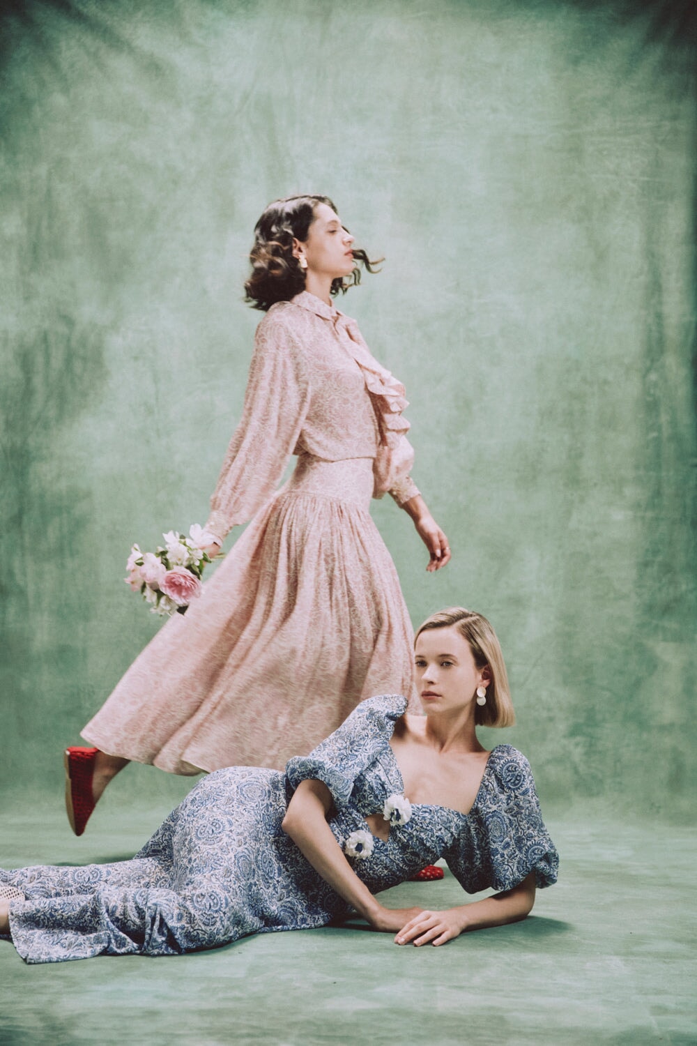 Naz Blouse - Printed Chiffon Pink Rosewater House