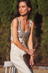 Shalimar Bustier - Ghalamkar Sets & Separates - Top & Skirt Rosewater House