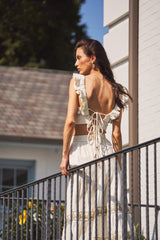 Malika Bustier Top - Ivory Tops - Cropped & Casual Rosewater House
