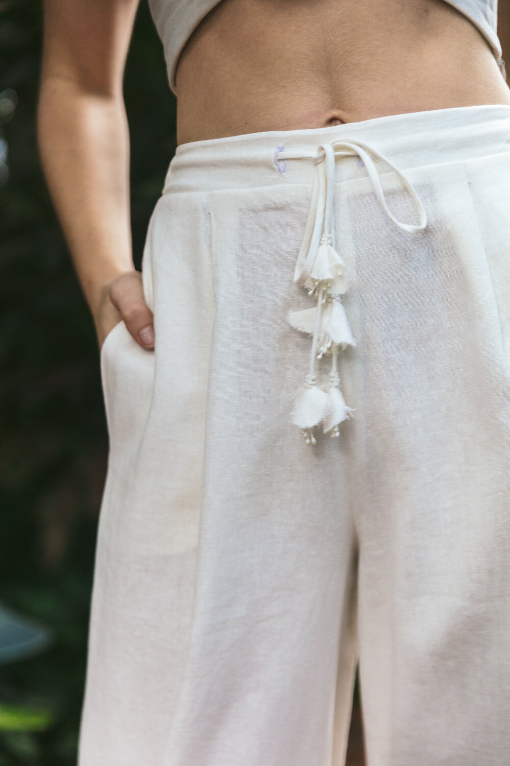 Golestan Pants - Ivory Bottoms - Pants Rosewater House