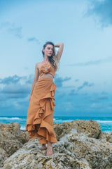 Golestan Ruffle Skirt - Canary Bottoms - Skirts Rosewater House