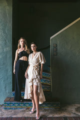 Gol Wrap Dress - Sand Dresses - Formal Rosewater House