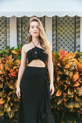 Golestan Ruffle Skirt - Black Bottoms - Skirts Rosewater House