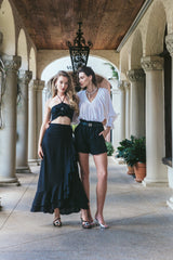 Golestan Ruffle Skirt - Black Bottoms - Skirts Rosewater House