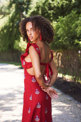Malika Dress - Red Dresses - Formal Rosewater House