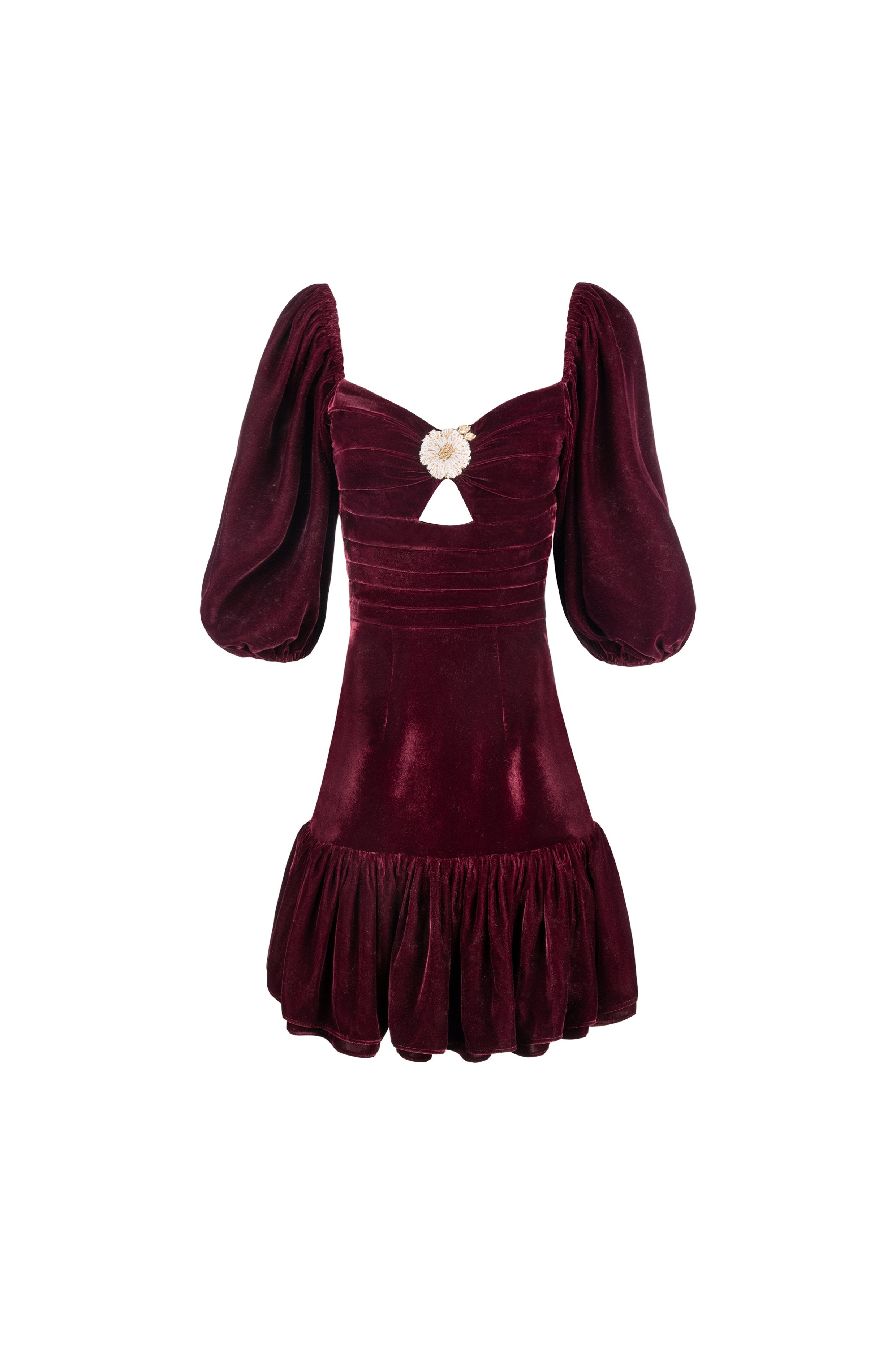 Rosa Mini Dress-Burgundy Dresses - Formal Rosewater House
