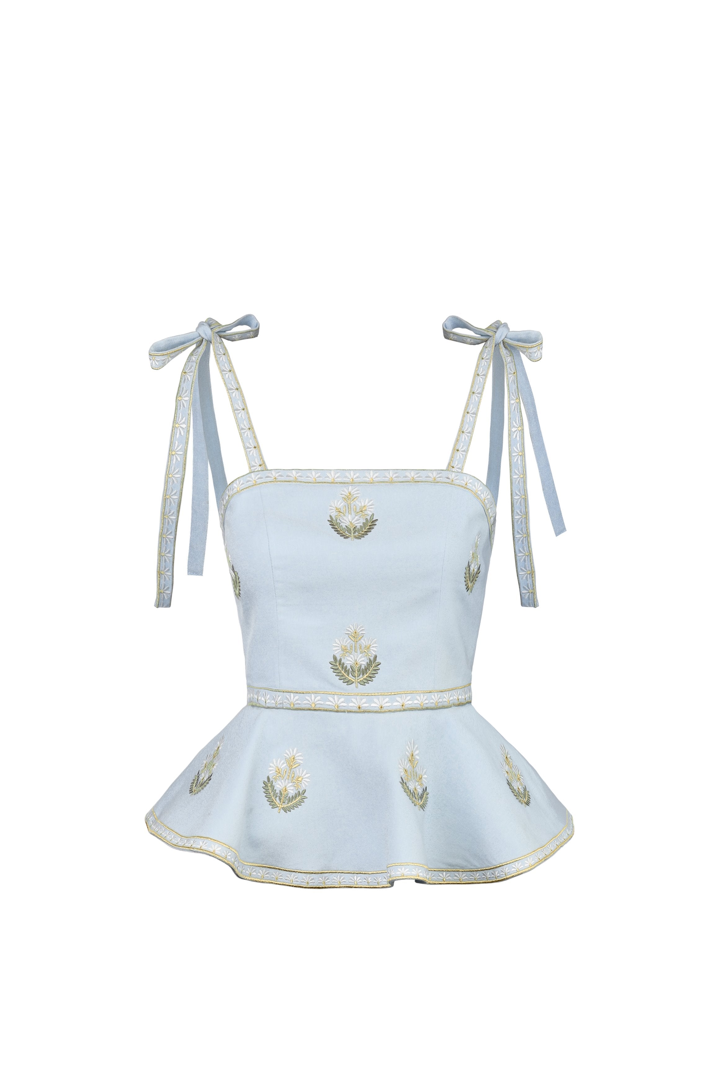 Mina Top - Baby Blue & Ivory (OTM Exclusive) Rosewater House