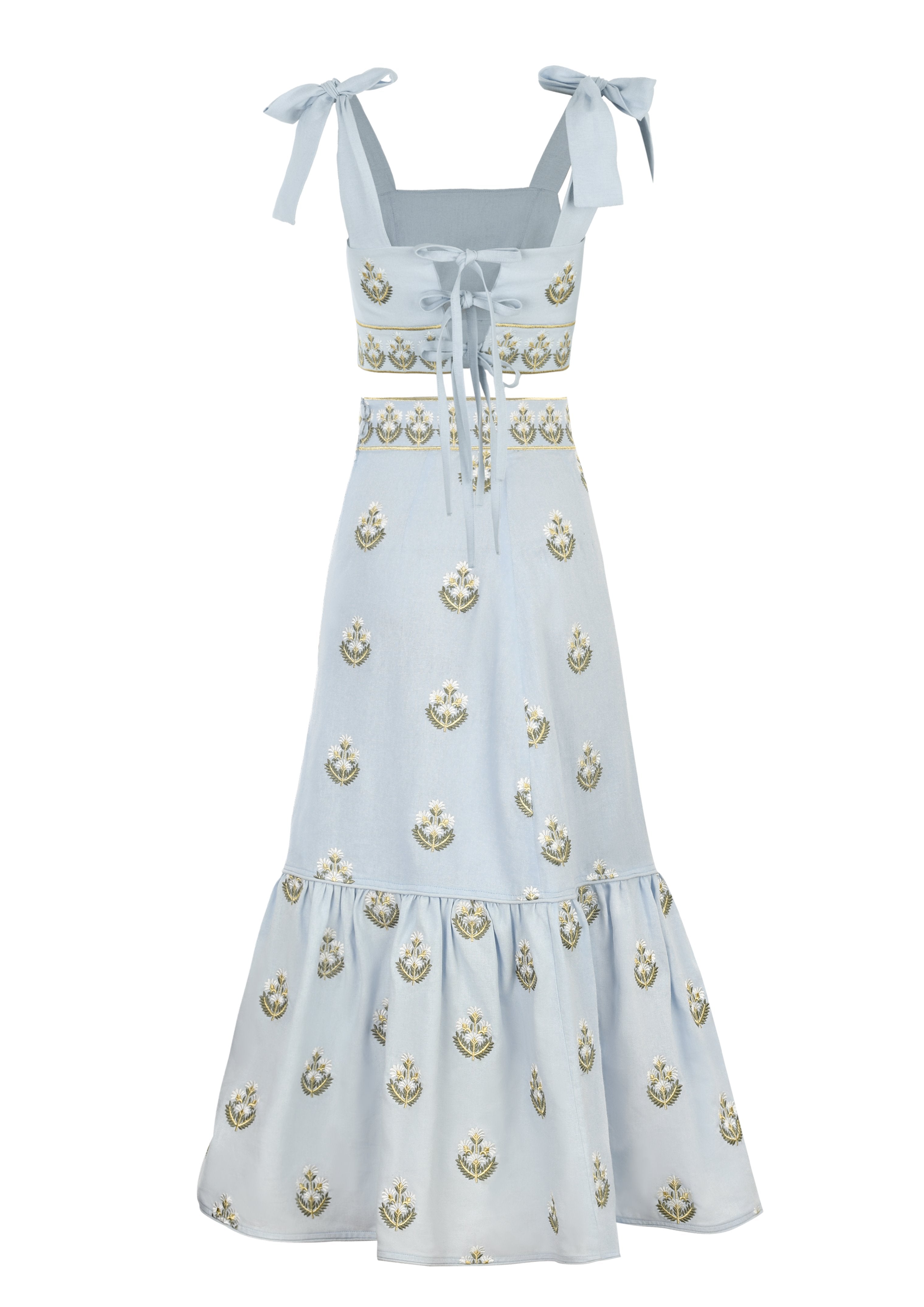 Begum Set - Light Blue & White Rosewater House