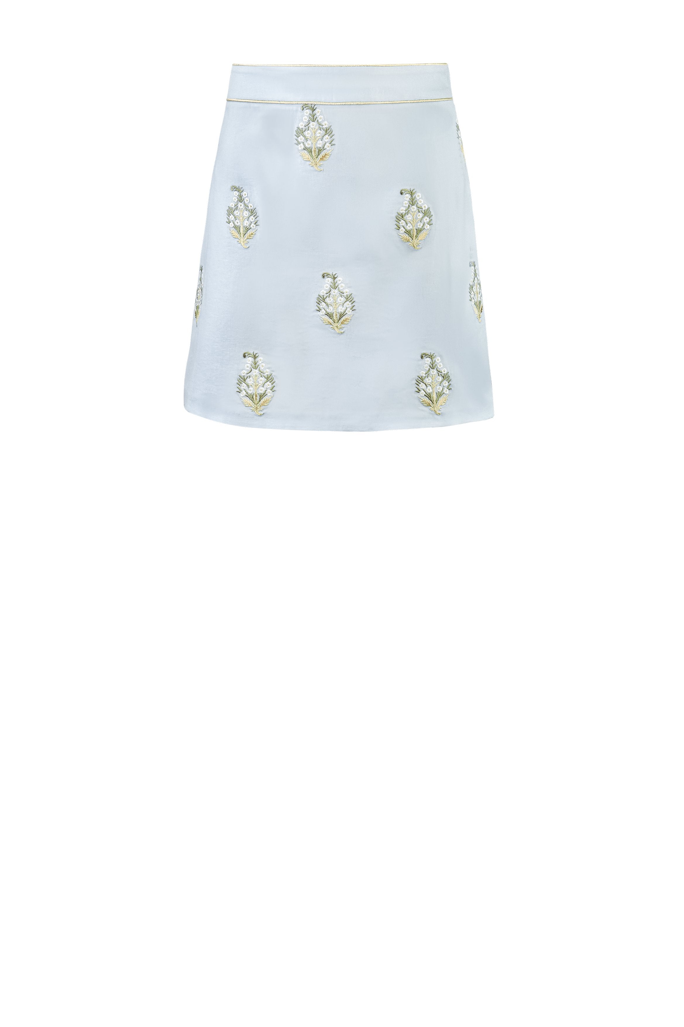 Sarv Mini Skirt - Blue & white Rosewater House