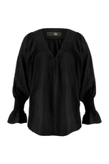 Gol Blouse - Black Tops - Blouse Rosewater House