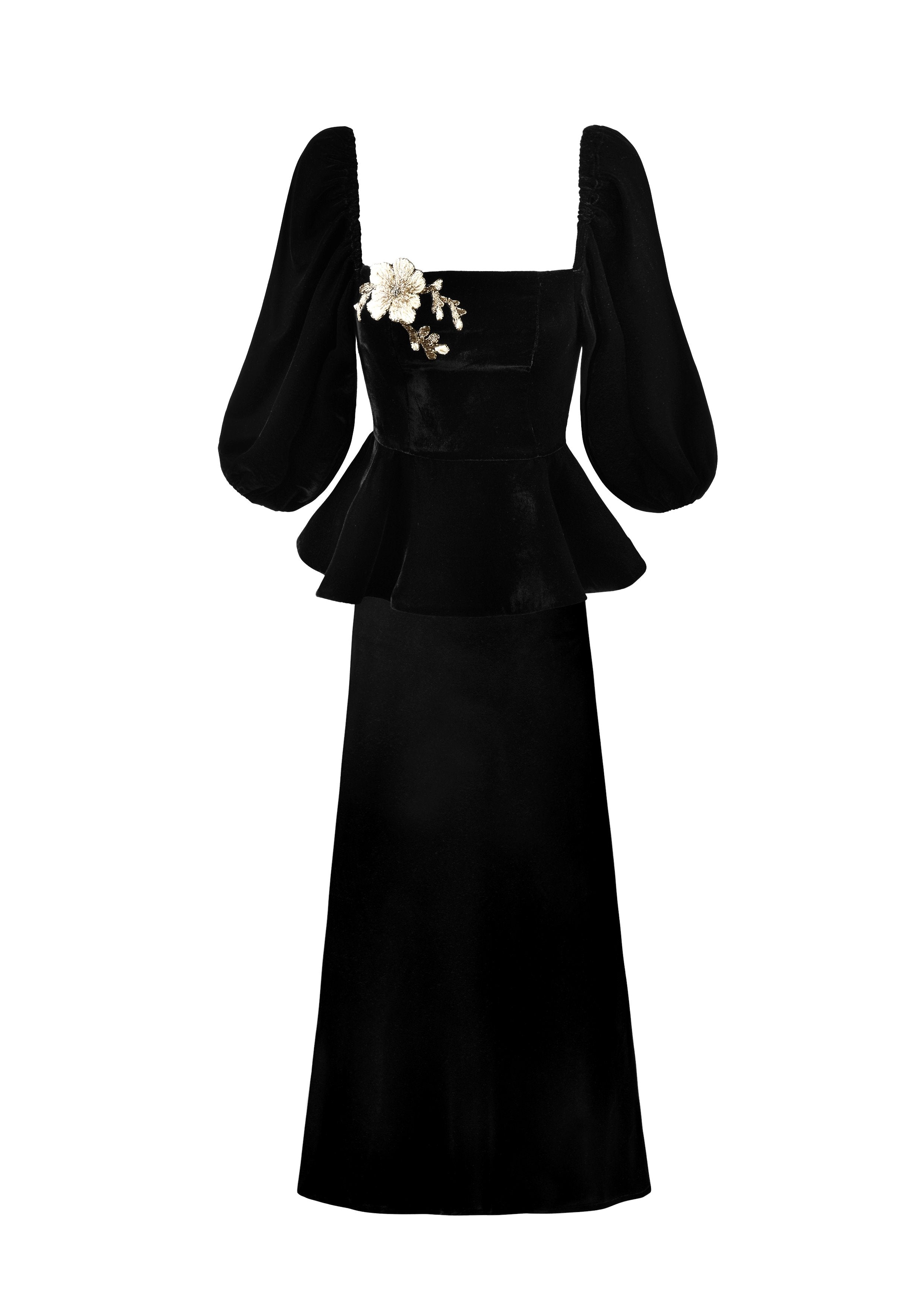 Celeste Skirt - Black Rosewater House