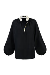 Ivy Blouse - Black Rosewater House