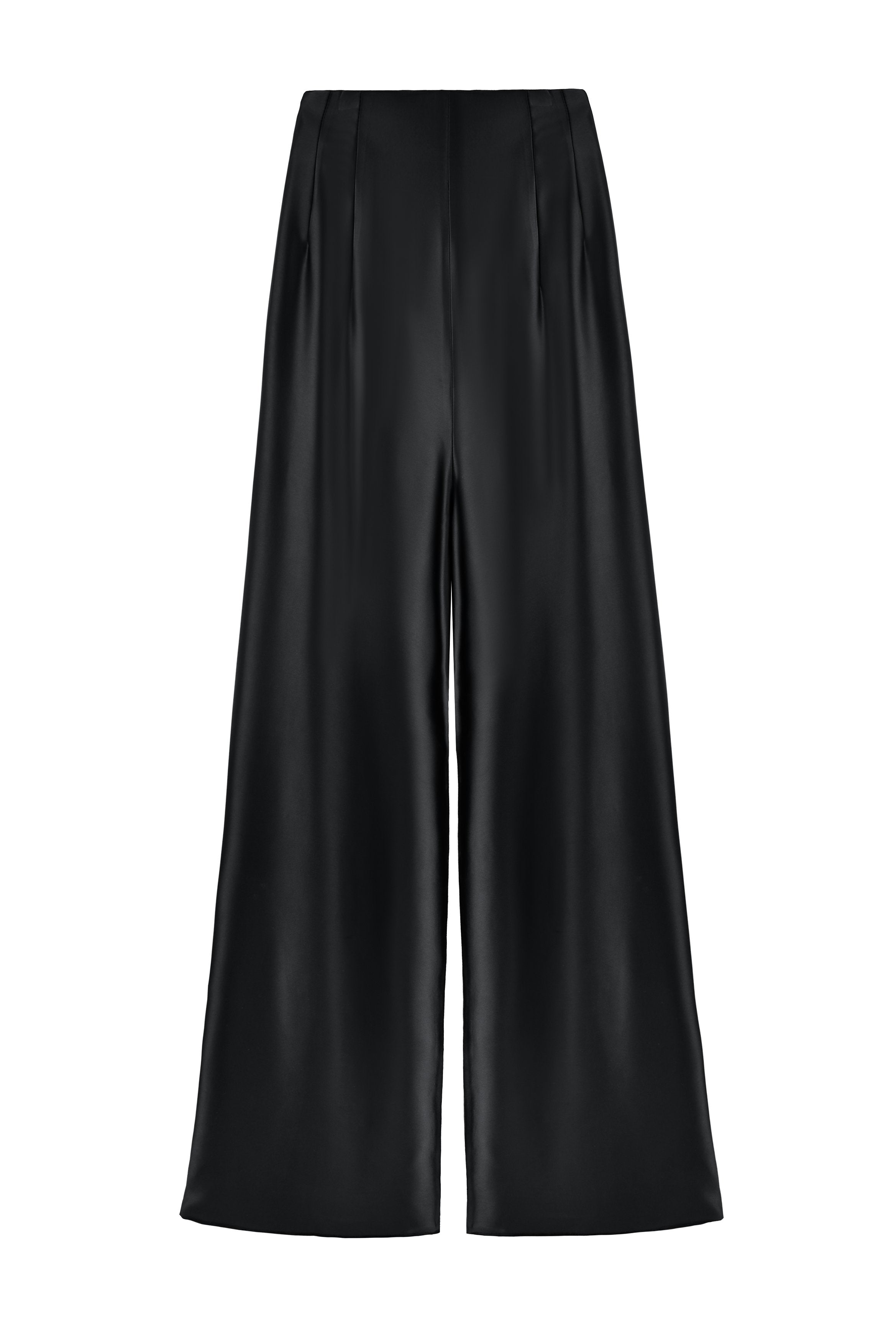 Raha Pants - Solid Silk Black Rosewater House