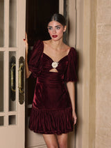 Rosa Mini Dress - Burgundy Dresses - Formal Rosewater House