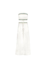 Carnation Pants - White & Blue Bottoms - Pants Rosewater House