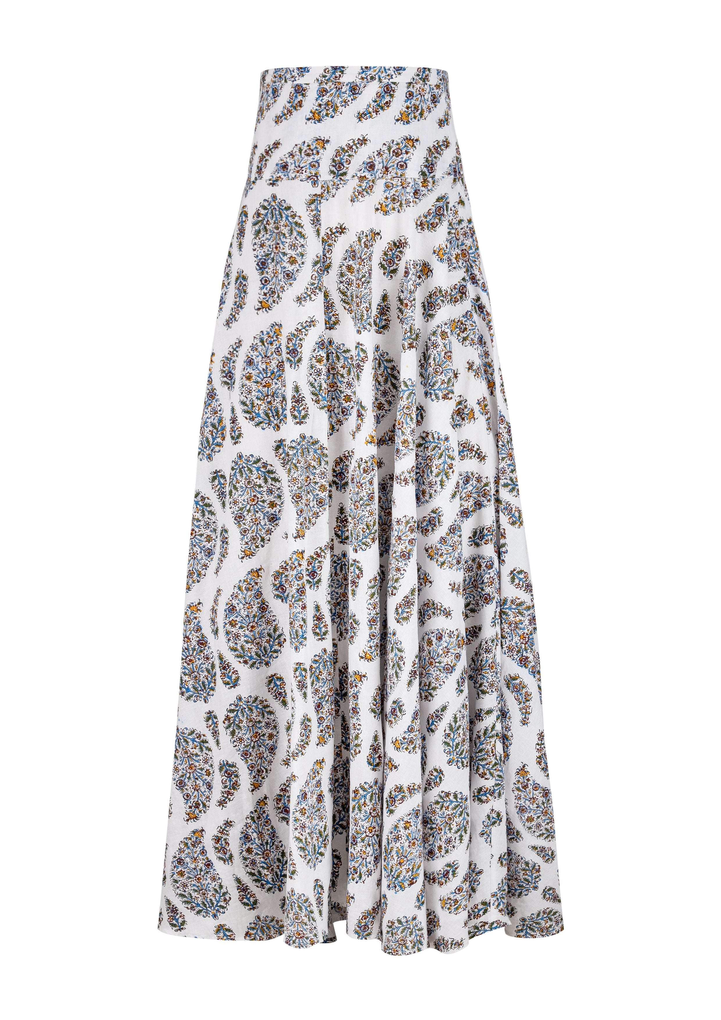 Baran Skirt - Paisley Ghalamkar Bottoms - Skirts Rosewater House