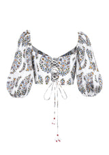 Rosa Cut-out Bustier - Paisley Ghalamkar Tops - Bustier & Embroidered Rosewater House