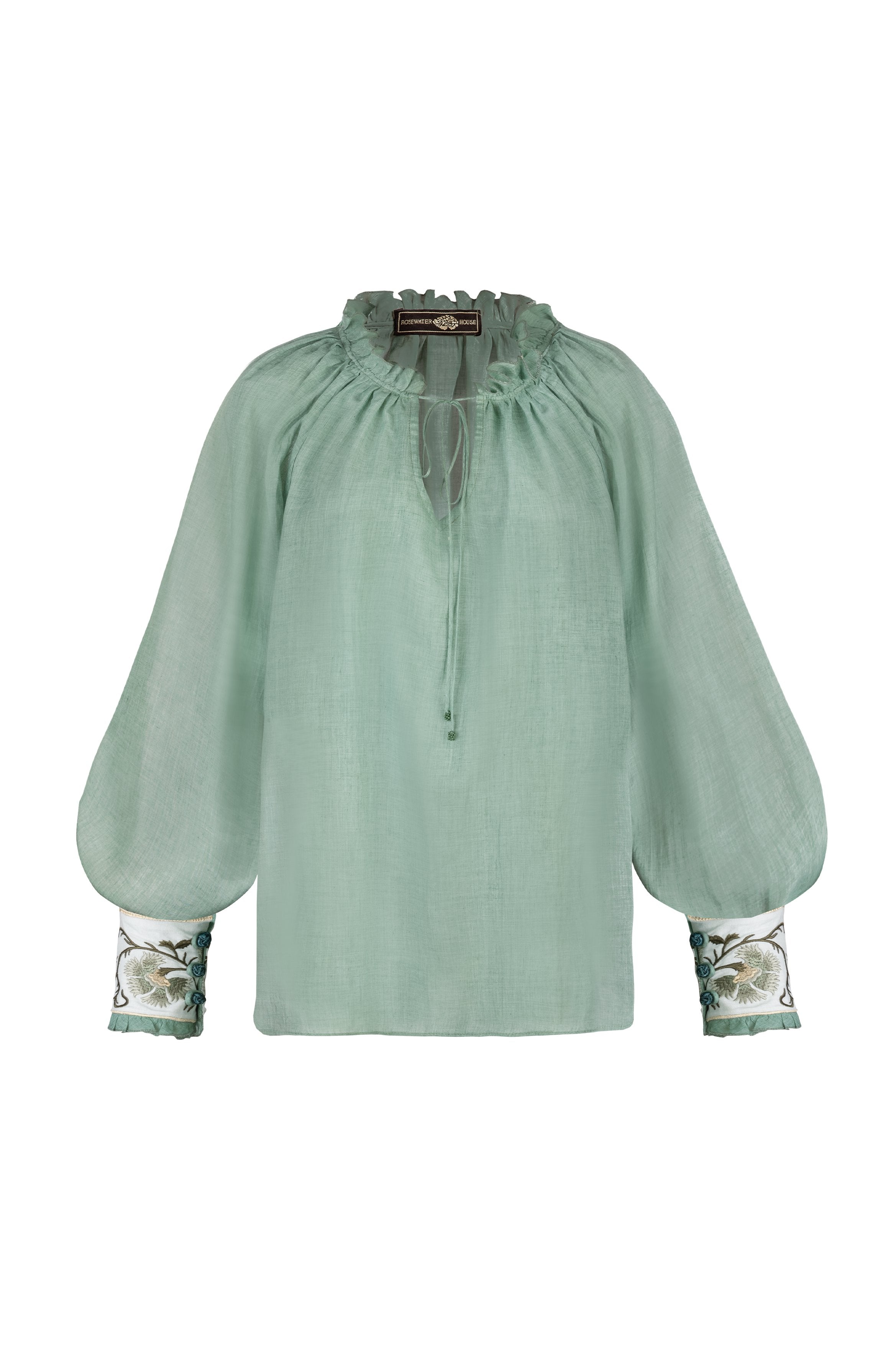 Chiara Blouse - Green Rosewater House