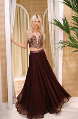 Jasmine Bustier and Skirt - Violet Dresses - Formal Rosewater House