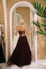Jasmine Bustier and Skirt - Violet Dresses - Formal Rosewater House