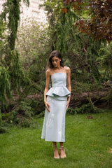 Lily Skirt - Baby Blue & Ivory Rosewater House