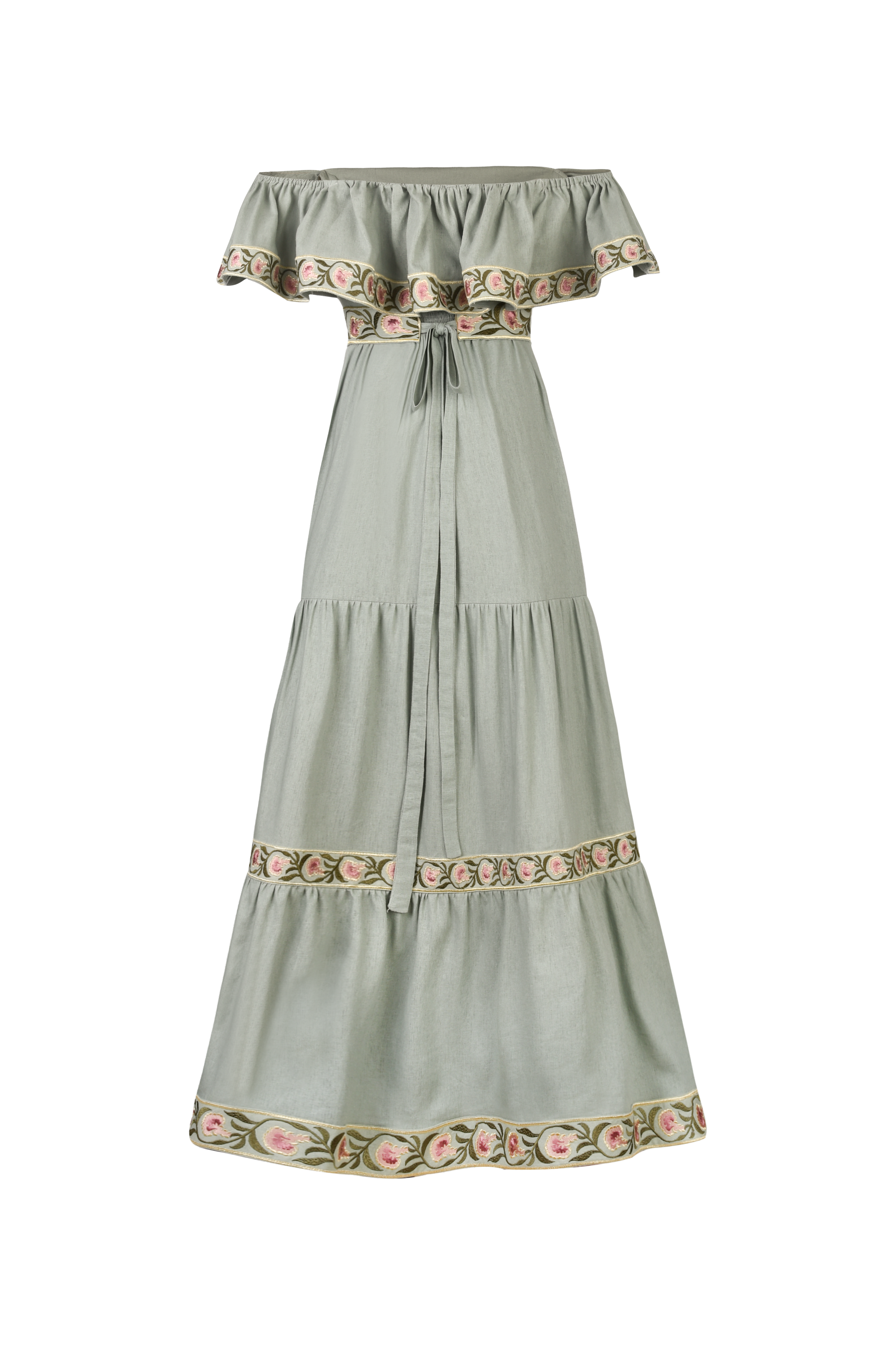 Carnation Ruffle Dress - Mint & Pink