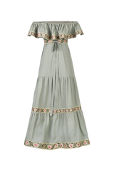 Carnation Ruffle Dress - Mint & Pink