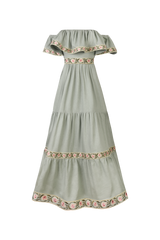 Carnation Ruffle Dress - Mint & Pink