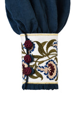 Carnation Blouse - Navy Tops - Blouse Rosewater House