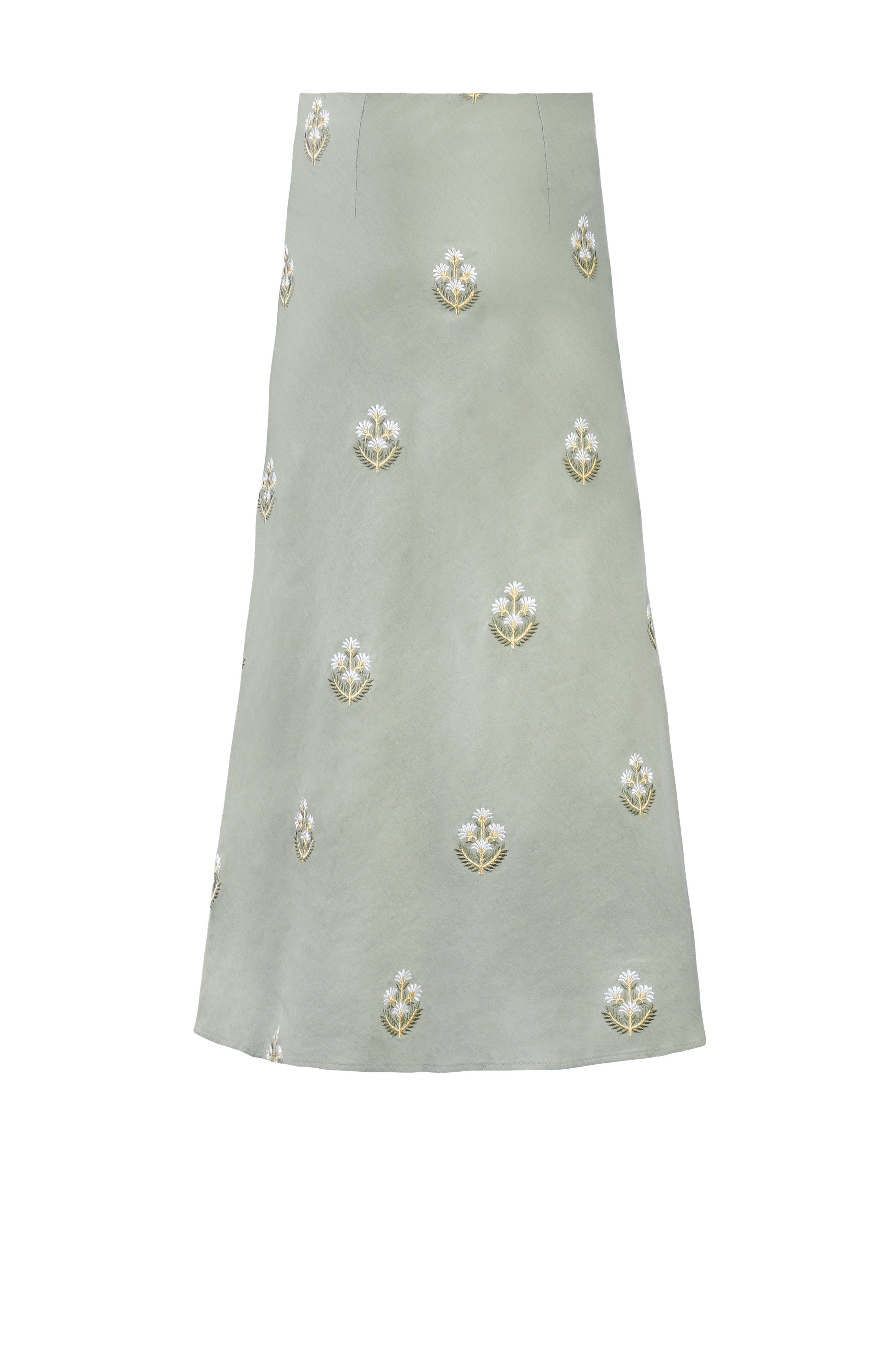 Mina Skirt-Mint & Ivory Rosewater House
