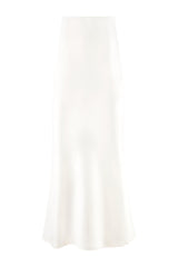 Silk Avin Maxi Slip Skirt - Ivory Bottoms - Skirts OVER THE MOON