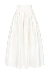 Silk Taffeta Yass Skirt - Off White Bottoms - Skirts Rosewater House