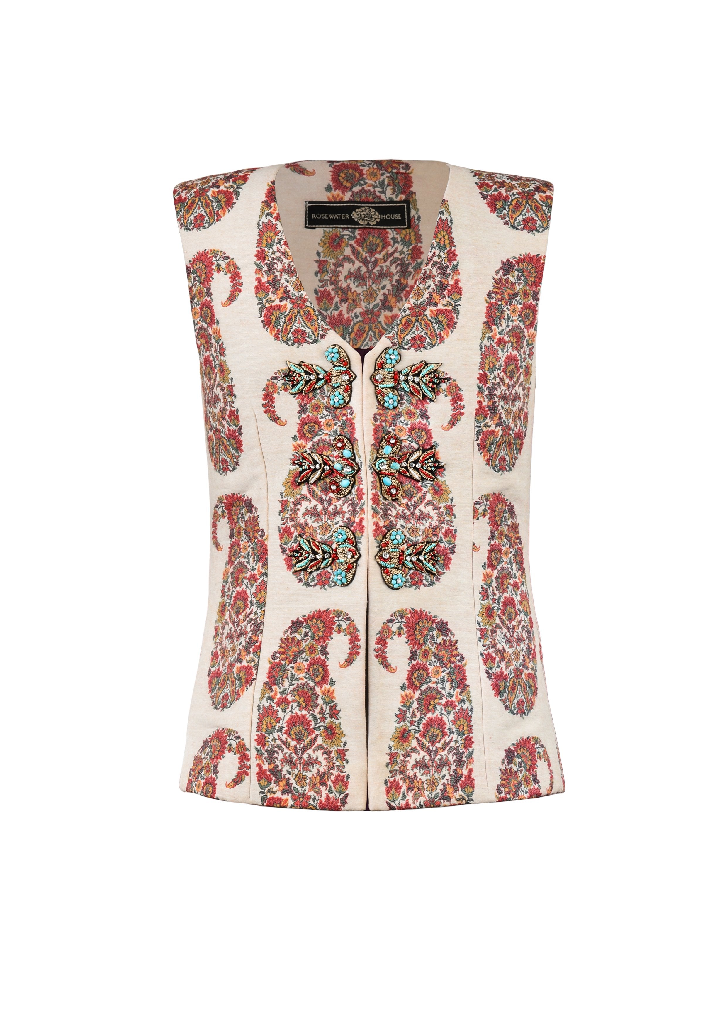 Roya Vest - Paisley Rosewater House