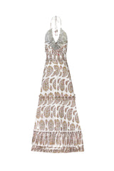 Bahar Ruffle Dress - Pink Paisley Dresses - Formal Rosewater House