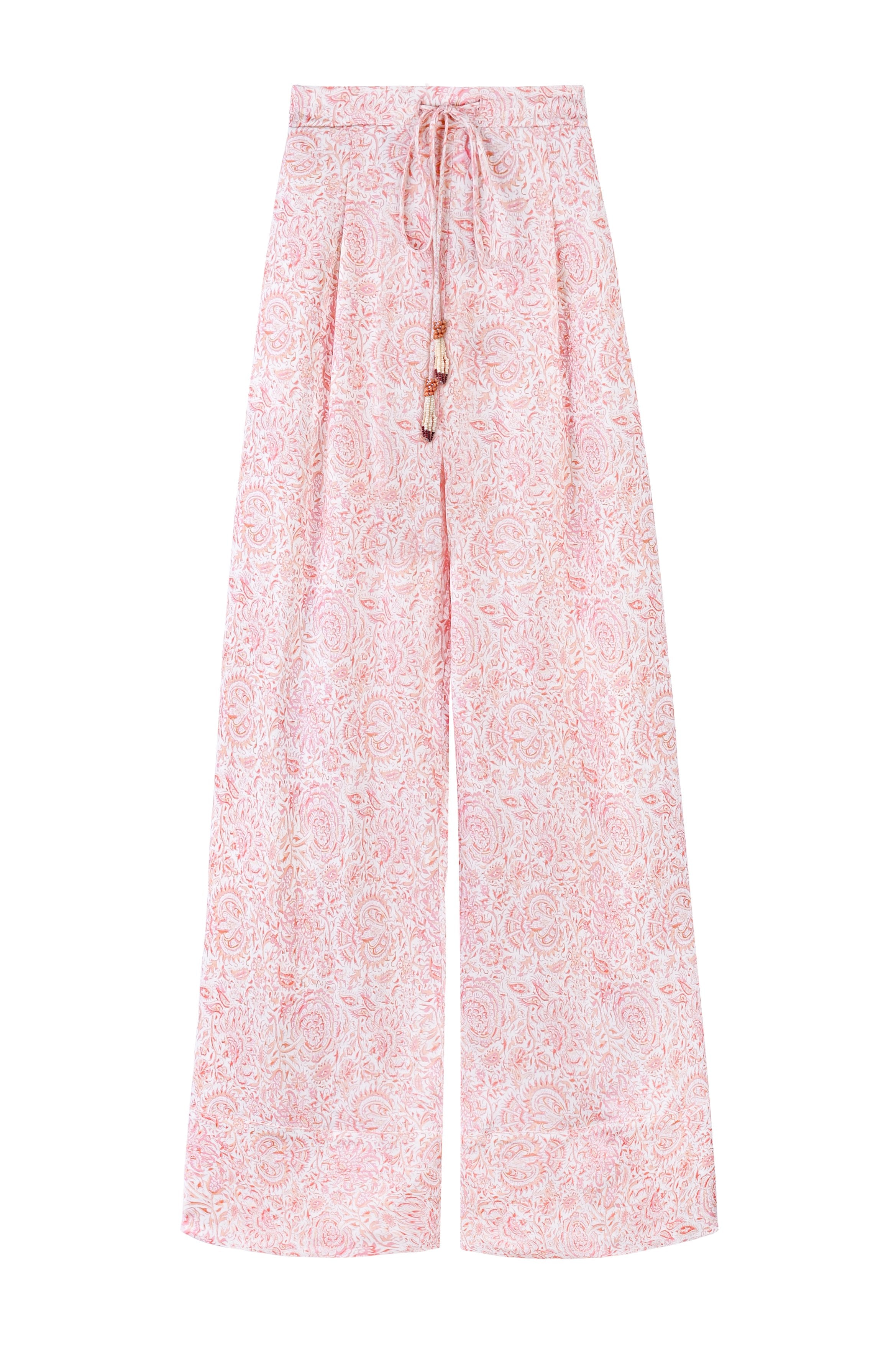 Gina pants - Printed Linen Pink Rosewater House