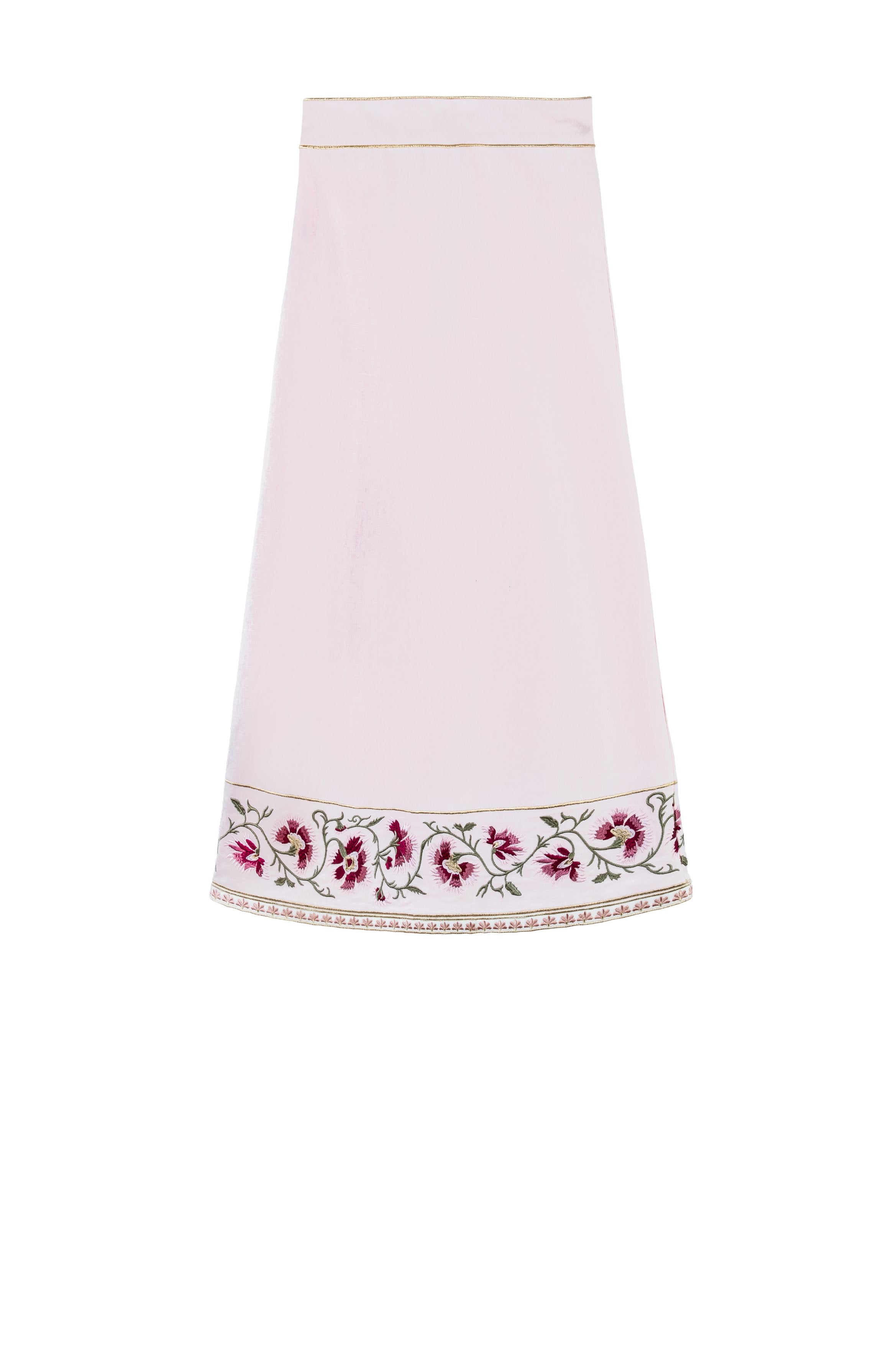 Yalda skirt - Naz Embroidered Offwhite & Pink Rosewater House