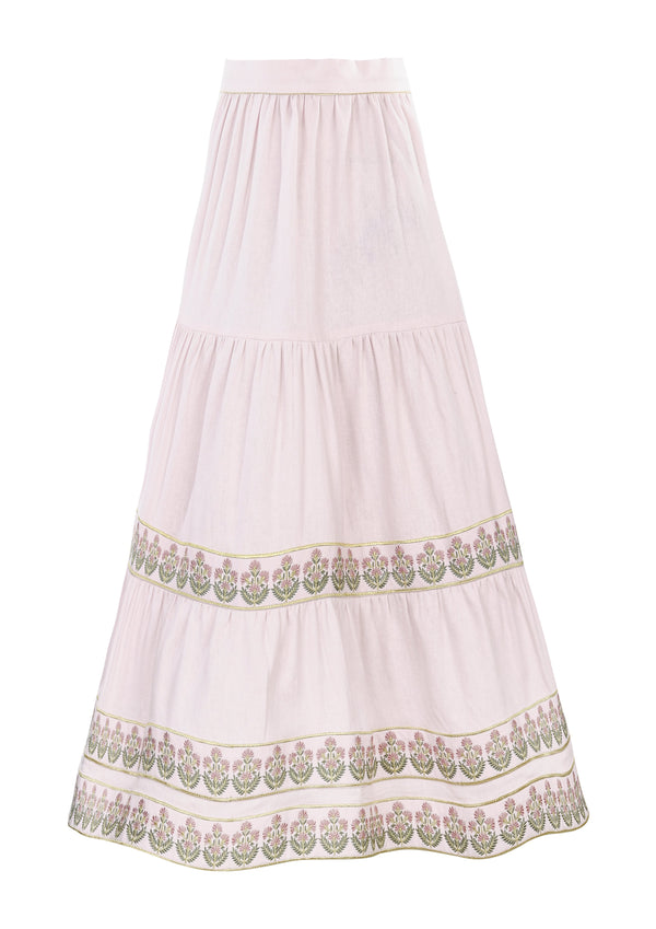 Parya Ruffle Skirt - Pink Bottoms - Skirts Rosewater House 