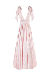 Fiona Dress - Printed Silk Pink Rosewater House