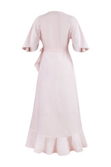 Gol Wrap Dress - Pink Dresses - Formal Rosewater House 