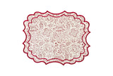Iris Placemats - Red Rosewater House