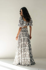 Baran Skirt - Paisley Ghalamkar Bottoms - Skirts Rosewater House